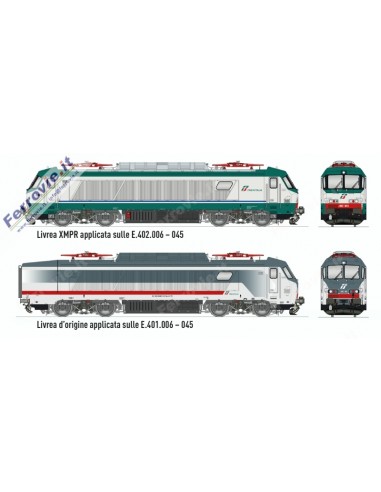 Poster locomotive elettriche FS E.402 - E.401