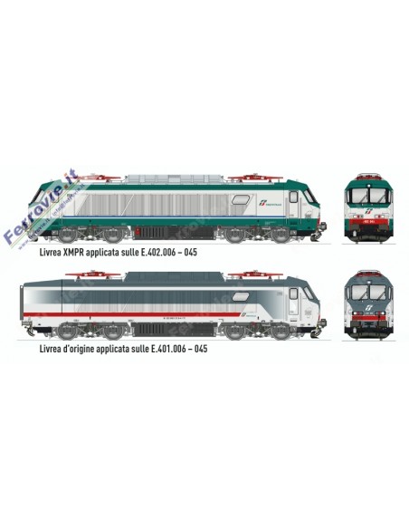 Poster locomotive elettriche FS E.402 - E.401
