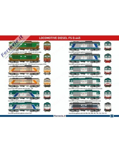 Poster locomotive Diesel FS D.445